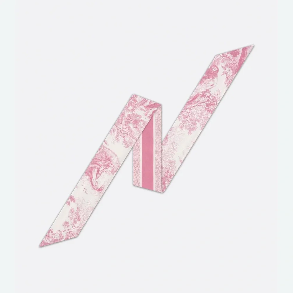 Dior Toile Du Jouy Sauvage Mitzah Scarf Pink